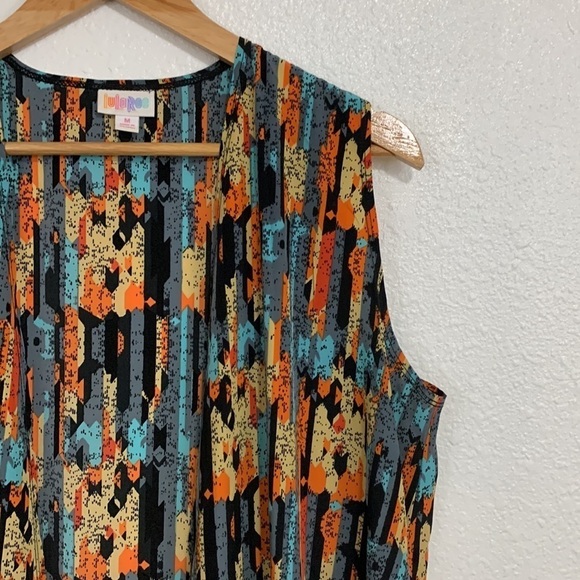 Lularoe Abstract Boho Multi Color Joy Vest Duster Size M - Picture 1 of 4